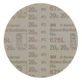 3M™ Diamond Microfinishing Film PSA Disc 675L, 20 Mic 5MIL, Beige, 6 in x 1/2 in, Die 600W