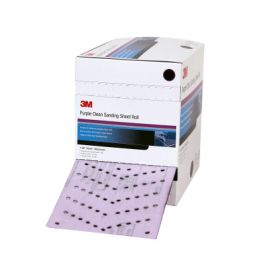 3M™ Hookit™ Purple Clean Sanding Roll 334U, 30724, 115MM x 12M, P800, 3 rolls per case