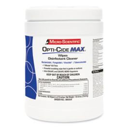 Disinfectant Wipes, 6 x 6.75, Unscented, White, 160/Canister, 12 Canisters/Carton