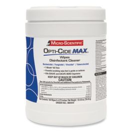 Disinfectant Wipes, 6 x 6.75, Unscented, White, 160/Canister
