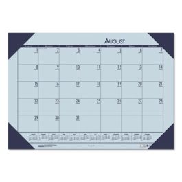 EcoTones Recycled Academic Desk Pad Calendar, 18.5 x 13, Orchid Sheets, Cordovan Corners, 12-Month (Aug to July): 2025-2026