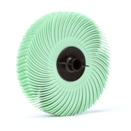 Scotch-Brite™ Radial Bristle Disc, 3 in x 3/8 in 1 Micron, 40/Carton, 80 ea/Case