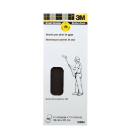 3M™ Drywall Sanding Sheet 53044, 120 Grit, 4 3/16 in x 11 1/4 in, 100 shts/pk, 10 pks/cs