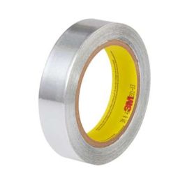 3M™ Aluminum Foil Tape 431, Silver, 12 mm x 55 m, 3.1 mil, 72 Roll/Case