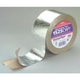 3M™ Venture Tape™ FSK Facing Tape 1525CW, Silver, 123.75 mm x 45.7 m, 8 Rolls/Case
