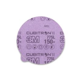 3M™ Cubitron™ II Stikit™ Film Disc 775L, 150+, 6 in x NH, Linered w/Tab, Die 600Z, 50/Carton, 250 ea/Case