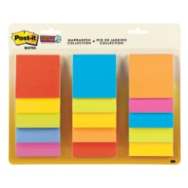 Post-it® Super Sticky Notes 654-15SSMULTI, 3 In X 3 In (76 mm X 76 mm) Assorted Colors