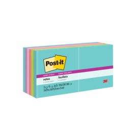 Post-it® Super Sticky Notes 654-12SSMIA, 3 in x 3 in (76 mm x 76 mm), Supernova Neons, 12 Pads/Pack, 90 Sheets/Pad