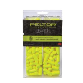 Peltor™ Sport Blasts™ Disposable Earplugs 97082-PEL80-6C, 80 ea/pk, Neon Yellow