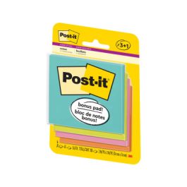 Post-it® Super Sticky Notes 3321-SSMIA-B, 3 in x 3 in (76 mm x 76 mm), Supernova Neons Collection, 4 Pads/Pack, 45 Sheets/Pad