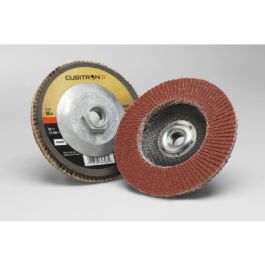 3M™ Cubitron™ II Flap Disc 969F, 80+, T29, 4 in x 5/8 in, 10 ea/Case