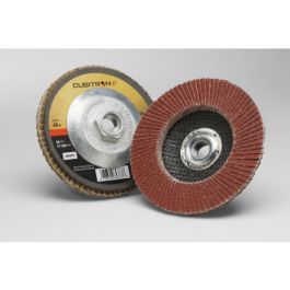 3M™ Cubitron™ II Flap Disc 969F, 40+, T27 Quick Change, 4-1/2 in x 5/8"-11, 10 ea/Case