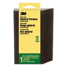 3M™ General Purpose Sanding Sponge CP-040NA,Single Angle, 2 7/8 in x 4 7/8 in x 1 in, Fine, 1/pk, 24 pks/cs
