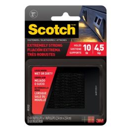 Scotch™ Extreme Fasteners RFD7021, 1 in x 1 in (25,4 mm x 25,4 mm) Black 12 Squares (6sets).
