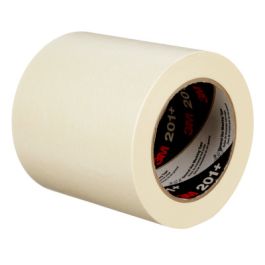 3M™ General Use Masking Tape 201+, Tan, 115 mm x 55 m, 4.4 mil, 8 Roll/Case