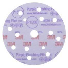 3M™ Hookit™ Purple Finishing Film Abrasive Disc 260L, 51154, 6 in, Dust Free, P1500, 50 discs per carton, 4 cartons per case