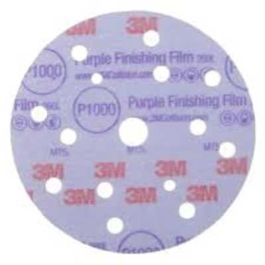 3M™ Hookit™ Purple Finishing Film Abrasive Disc 260L, 51157, 6 in, Dust Free, P1000, 50 discs per carton, 4 cartons per case
