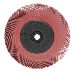 Scotch-Brite™ Radial Bristle Brush, 6 in x 7/16 in x 1 in 220 with Adapter, 5 ea/Case