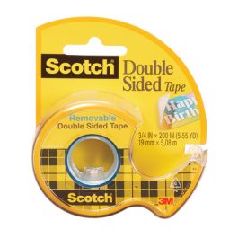 Scotch® Removable Double Sided Tape 667, 3/4 in x 400 in (19 mm x 10.16m)