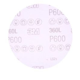 3M™ Hookit™ Film Disc 360L, P600, 5 in x NH, Die 500X, 100/Carton, 500 ea/Case