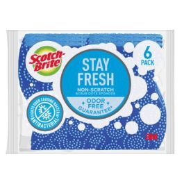 Scotch-Brite® Stay Fresh Non-Scratch Scrub Dots Sponge 20306-4, 4/6