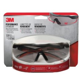 3M™ Performance Eyewear Anti-Fog, 47091H1-DC, Black/Red, Gray Lens, 4/case