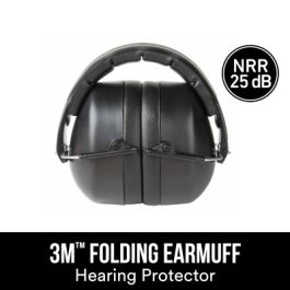 3M™ Folding Earmuff, 90563H1-DC, Black, 5 earmuff/case