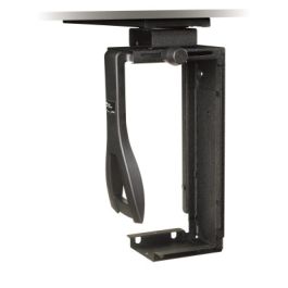 3M™ Adjustable Under-desk CPU Holder with 360 Degree Swivel, Black, CS200MB