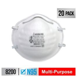 3M™ Sanding and Fiberglass Respirator, 8200H20-DC, 20 eaches/pack, 4 packs/case