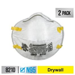 3M™ Performance Drywall Sanding Respirator N95 Particulate, 8210D2-DC, 2 eaches/pack, 12 packs/case