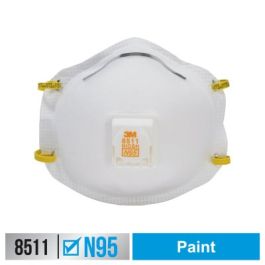 3M™ Paint Sanding Valved Respirator 8511P2-C-PS-WM, 2 ea/pk, 2 pk/inner, 6 inner/cs