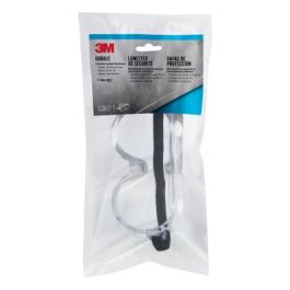 3M™ Goggle Chemical Splash, 91252P1-DC, Black Strap, Clear Lens, 10/case