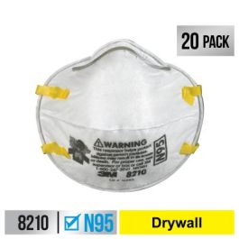 3M™ Performance Drywall Sanding Respirator N95 Particulate, 8210D20-DC, 20 eaches/pack, 4 packs/case