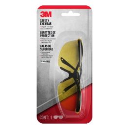 3M™ Safety Eyewear Anti-Scratch, 90966H1-C, Black, Amber Lens, 12/case