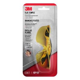 3M™ Flat Temple Eyewear Anti-Scratch, 47013H1-DC, Black/Yellow, Amber Lens, 6/case