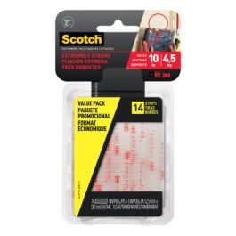 Scotch™ Extreme Fastener Mounting Strips Value Pack RF6730-VPESF, 1 in x 3 in (25,4 mm x 76,2 mm), Clear