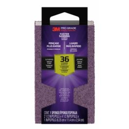 3M™ Pro Grade Precision™ Faster Sanding Block Sponge, 24003TRI-XC-B, 2.5 in x 4.5 in x 1 in, 36 grit, X- Coarse, 12/case