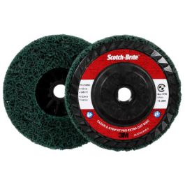 Scotch-Brite™ Clean and Strip XT Pro Extra Cut Disc, XC-DC, A/O Extra Coarse, Green, 4-1/2 in x 5/8 in-11, Type 27, 10 ea/Case
