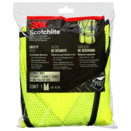 3M™ Reflective Construction Safety Vest with 5 Point Tear Away, Class 2 , Hi-Viz Yellow, 94617-80030-PS, 5/cs