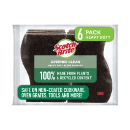 Scotch-Brite® Greener Clean Heavy Duty Scrub Sponge 87036, 6/6