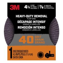 3M™ Heavy Duty Removal 4.5 inch Flap Disc FlpDisc4.5in40, 40 grit, 1/pk, 12/case