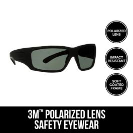 3M™ Safety Eyewear 90214H1-VDC Polarized, Blk Frame, Scratch Resistant Lens, 5/cs