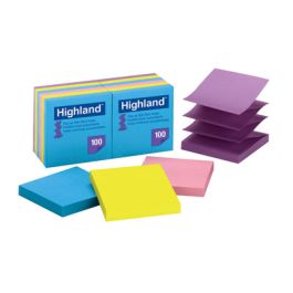Highland™ Pop-up Self Stick Notes 6549-PuB, 3 in x 3 in