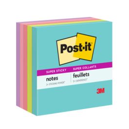 Post-it® Super Sticky Notes 654-5SSMIA, 3 in x 3 in (76 mm x 76 mm), Supernova Neons Collection