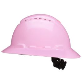 3M™ SecureFit™ Full Brim Hard Hat H-813SFV-UV, Pink, Vented, 4-Point Pressure Diffusion Ratchet Suspension, with UVicator, 20ea/CS