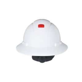 3M™ SecureFit™ Full Brim Hard Hat H-801SFR-UV, White, 4-Point Pressure Diffusion Ratchet Suspension, with UVicator, 20 ea/Case