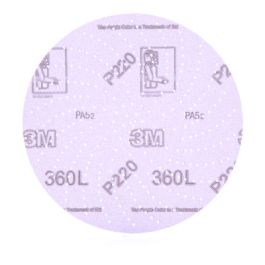 3M Xtract™ Film Disc 360L, P220 3MIL, 6 in, Die 600LG, 100/Pack, 500 ea/Case, Shrink Wrapped