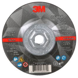 3M™ Cut & Grind Wheel, 06464, 36+, T27 Quick Change, 4.5 in x 1/8 in x 5/8 in-11, 10/Carton, 20 ea/Case
