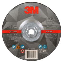 3M™ Cut & Grind Wheel, 06466, 36+, T27 Quick Change, 6 in x 1/8 in x 5/8 in-11, 10/Carton, 20 ea/Case