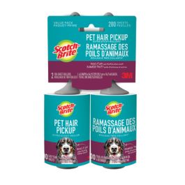 Scotch-Brite™ Pet Hair Pickup Lint Roller Twin Pack 839RS-100TP, 4 in x 56.3 ft (10.1 cm x 17.1 m), 4/2